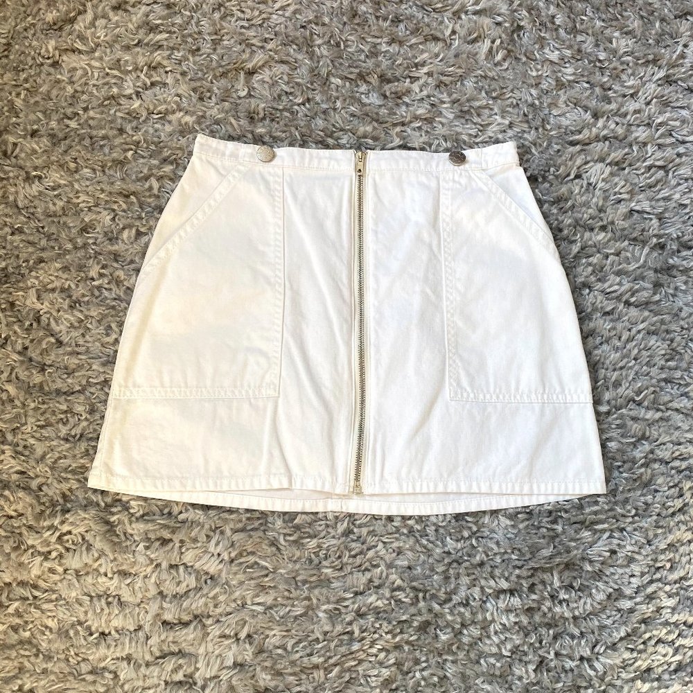 BDG Zip Skirt- White